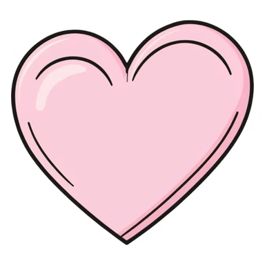 pastel pink heart and pastel pink sparkles sticker