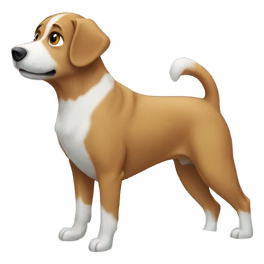 dog with snow  sticker