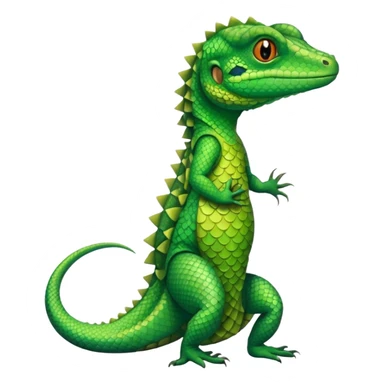 Lizard wearing a dress sticker