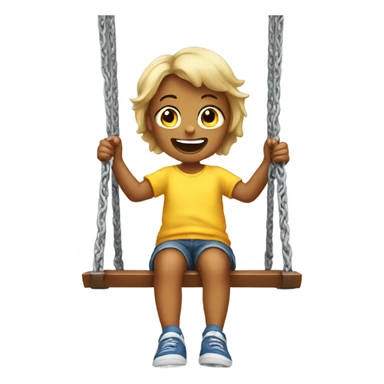 Child on the swing  sticker