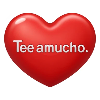 Heart that says te amo mucho sticker
