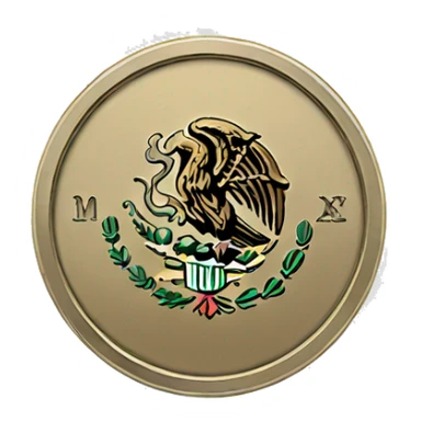 mexico coin sticker