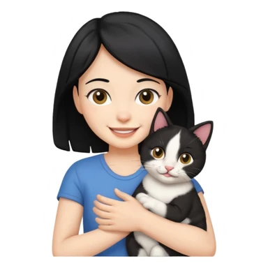 pet lover, black hair sticker