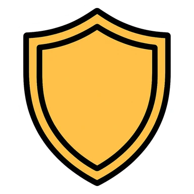 a shield, color outline icon style sticker