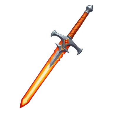 flaming sword sticker