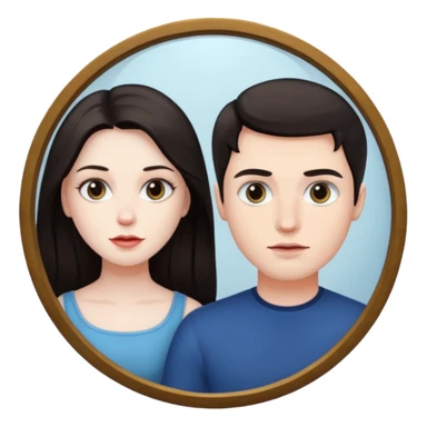 Spooky Man  in mirror behind woman sticker