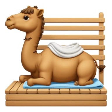 Camel in sauna sticker