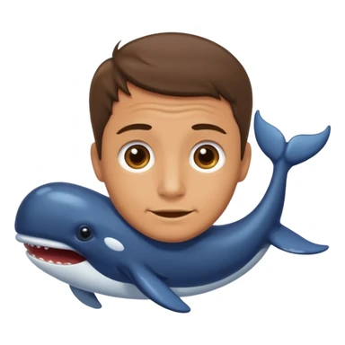 man inside a whale sticker