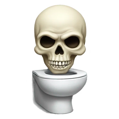 skibidi toilet skull sticker
