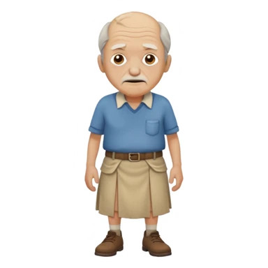 beige ancient male skirt cloth sticker