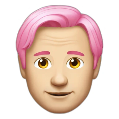 Putin with pink hair sticker