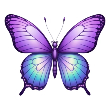 Borboleta roxa emoji sticker