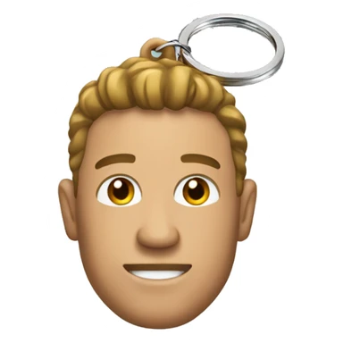 man as a keychain sticker