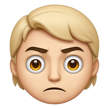 ambiguous negative emotion stylized emoji sticker