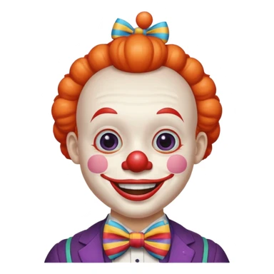 Clown with striped bow tie sticker