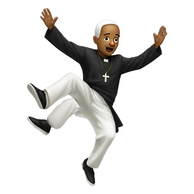 Breakdancing priest sticker