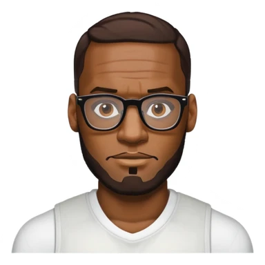 lebron with glasses sticker