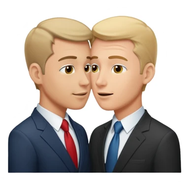 two business man telling secretsto eachother sticker