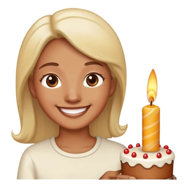 Person with birthday cake  sticker