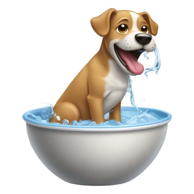 Dog drink water sticker