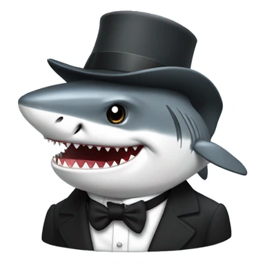Shark with Abe Lincoln’s hat sticker