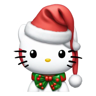 hello kitty con gorro de navidad  sticker