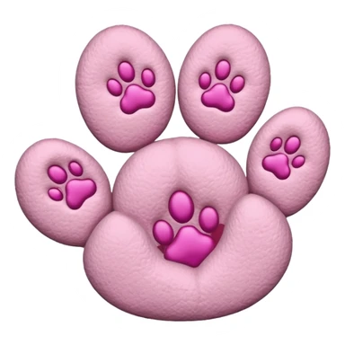 pink puppy paw print sticker