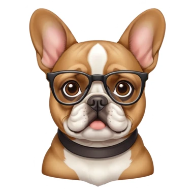 French bulldog wearing glasses  sticker
