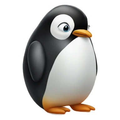 Penguin making kiss face sticker