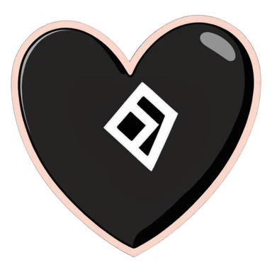 Wu-Tang Clan W symbol inside a heart sticker