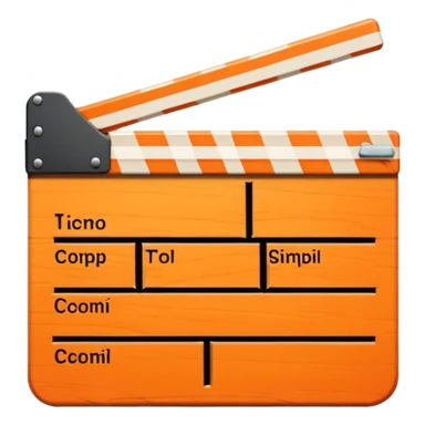 orange striped clapperboard sticker