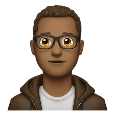 Andrew Tate con lentes y una chaqueta de cuero sticker