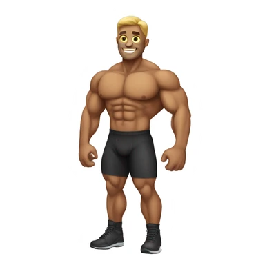 body builder man sticker