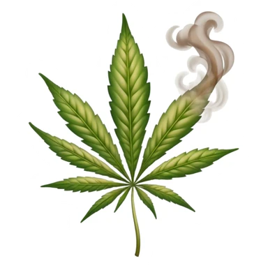 Blunt of weed with smoke coming off of it  sticker