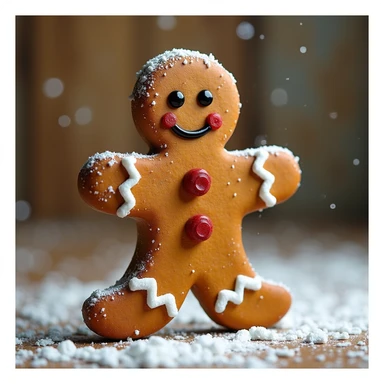 gingerbread man sticker