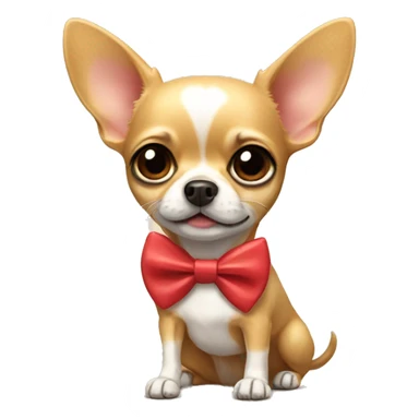 Chihuahua with a bow sticker