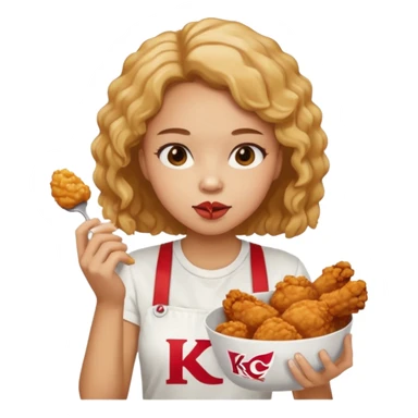 a oversized kfc lover girl sticker