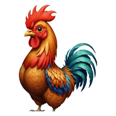 High resolution of A rooster sticker