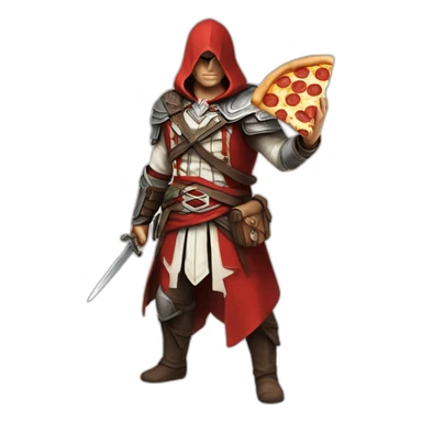 Assassinscreed-pizza sticker