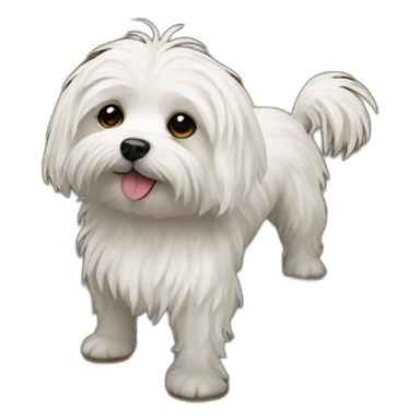 Maltese dog in mud sticker