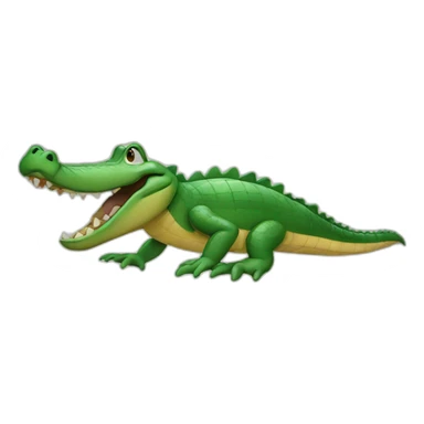 alligator running out of time sticker
