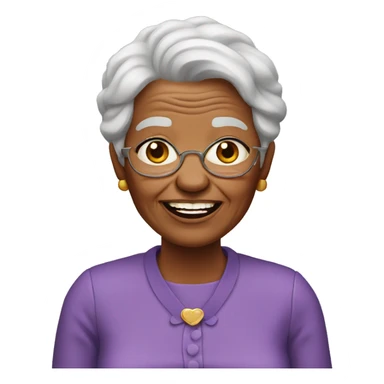 Grandma with no teeth sticker