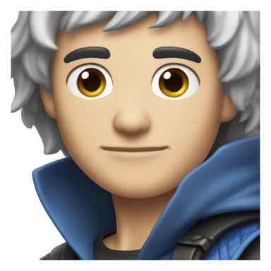 A man with short black hair and blue eyes behind an roleplaying game black gamemaster screen sticker