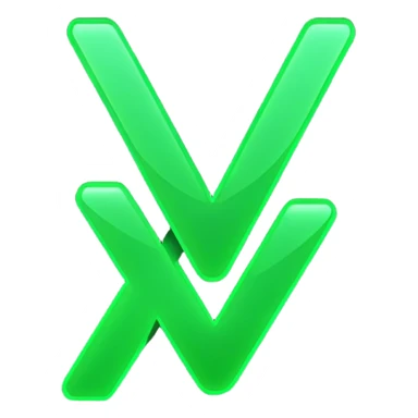 neon checkmark sticker