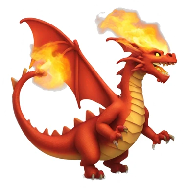 dragon breathing fire sticker