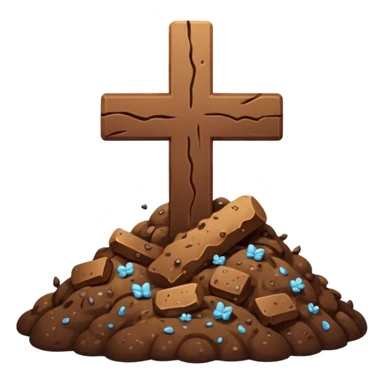 cross in front of poop sticker