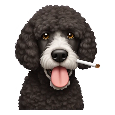 Spanish water doodle smoking sticker