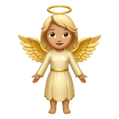 angel emoji, standing, cartoon style sticker
