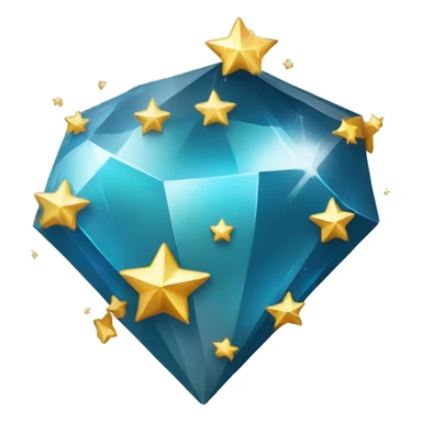 Un diamante brillando con estrellas  sticker