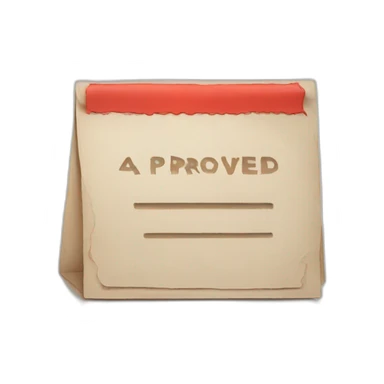 red stamp with word approved sticker